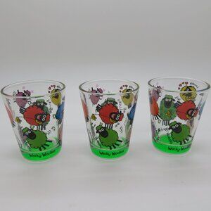 Bar Drink Shot Glass Wacky Woolies Ireland Barware Novelty Collectible Liquor
